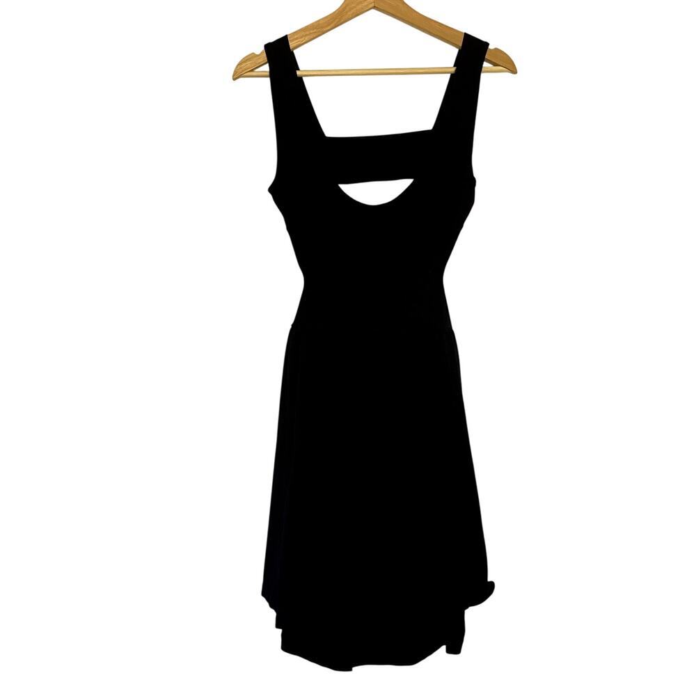 ASOS black open back summer sundress knee-length women's size 8 cotton
